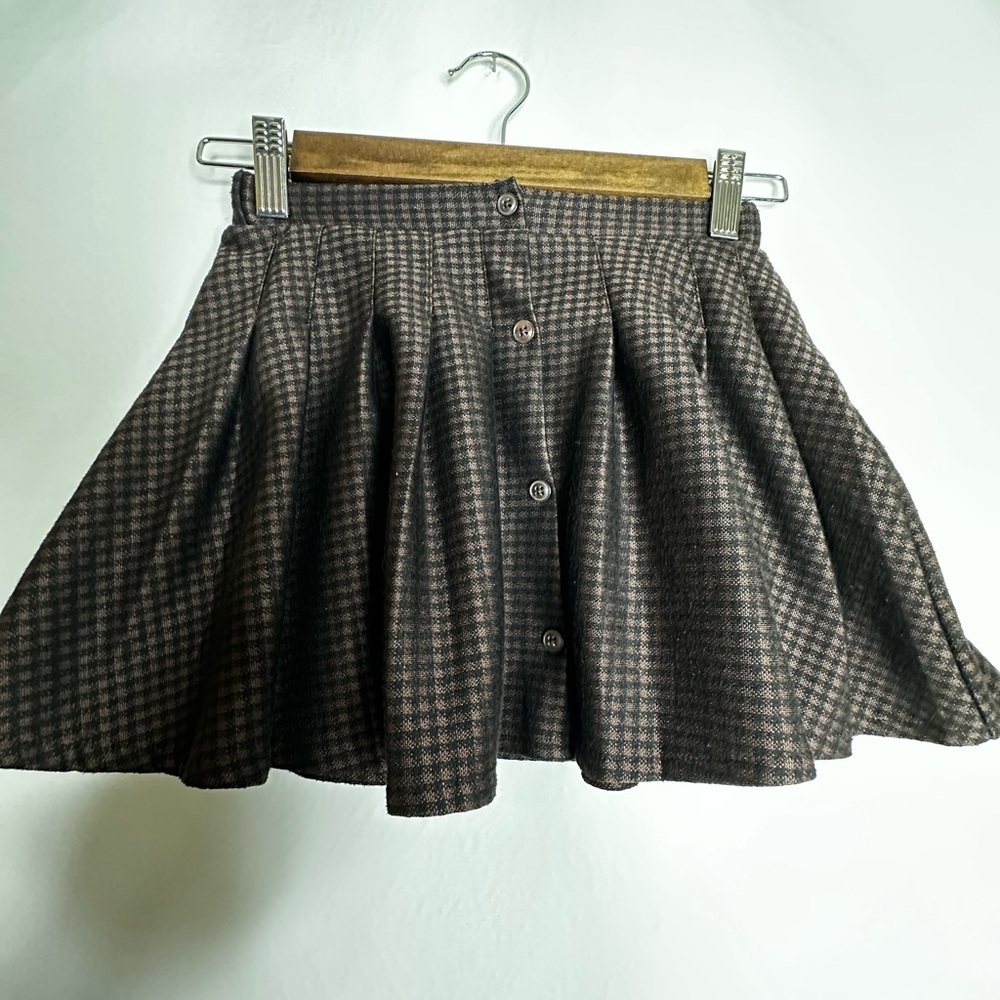 Zara Black Gray Skater Mini Skirt with Pleats